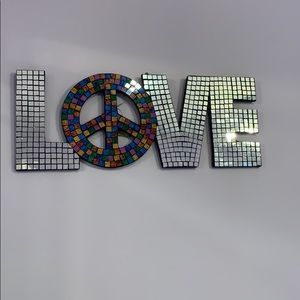 Mirrored “Love” sign